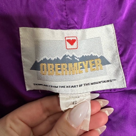 Vintage Obermeyer Purple & Teal 80’s Retro Ski Snow Jacket - Picture 2 of 6